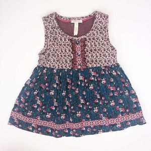 Matilda Jane rose floral sleeveless swing top sz 4